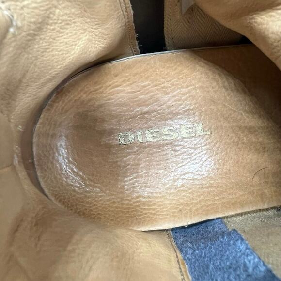 Diesel Men’s Zip Round S Nentish Black Leather High Top Sneaker Size US 13 - Picture 10 of 12